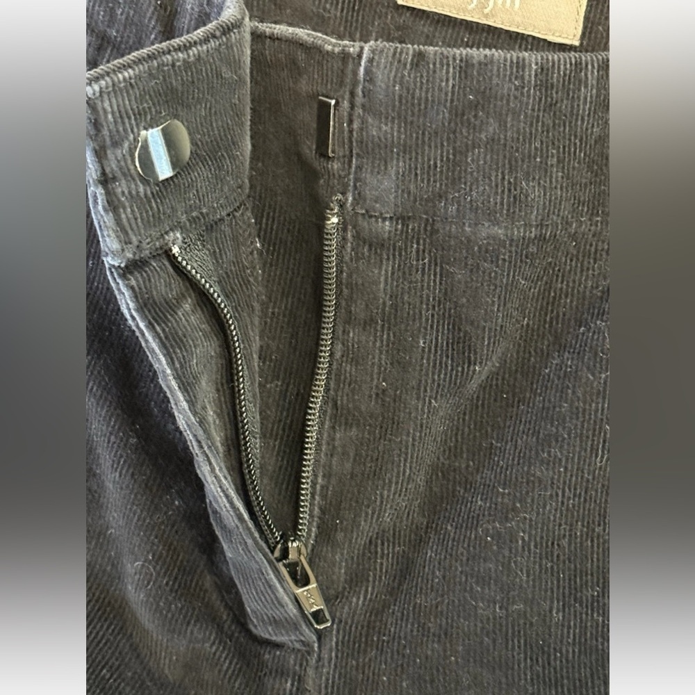 J. Jill Black Corduroy Straight Leg Pants Stretch Mid Rise 4 Petite - Picture 4 of 8